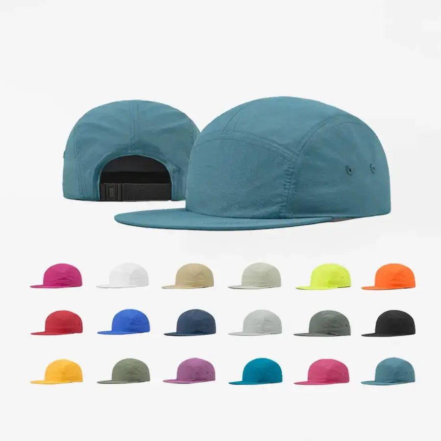Blank Water-Repellent 5 Panel Nylon Camper Hat Wholesale - 6016