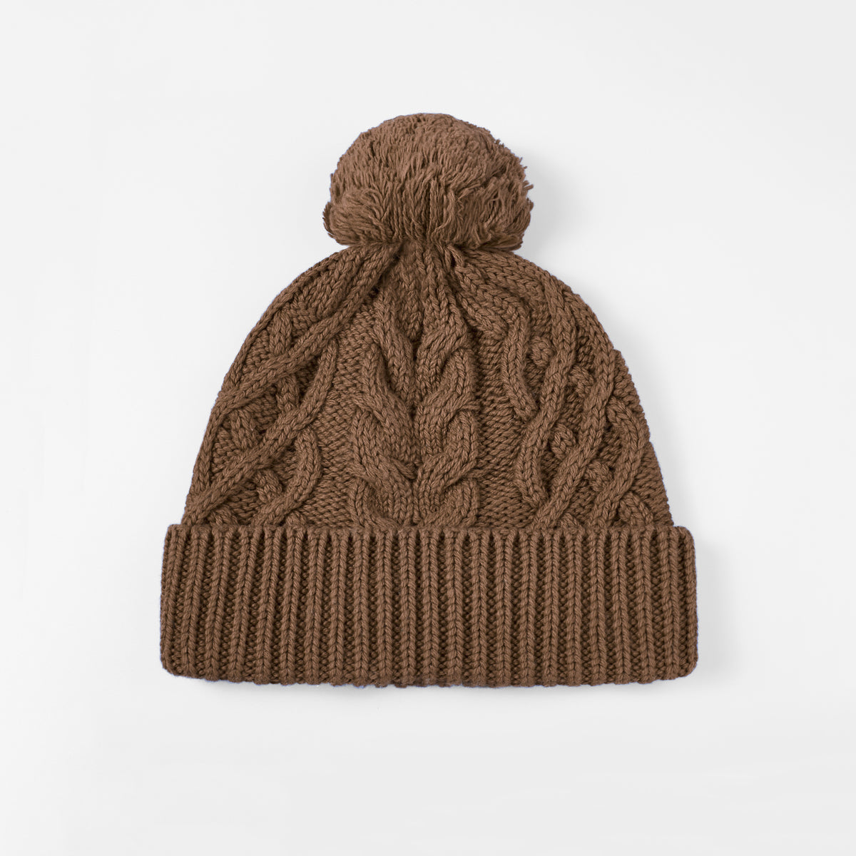 Blank Cable Knit Pom Pom Beanie Wholesale - 1168