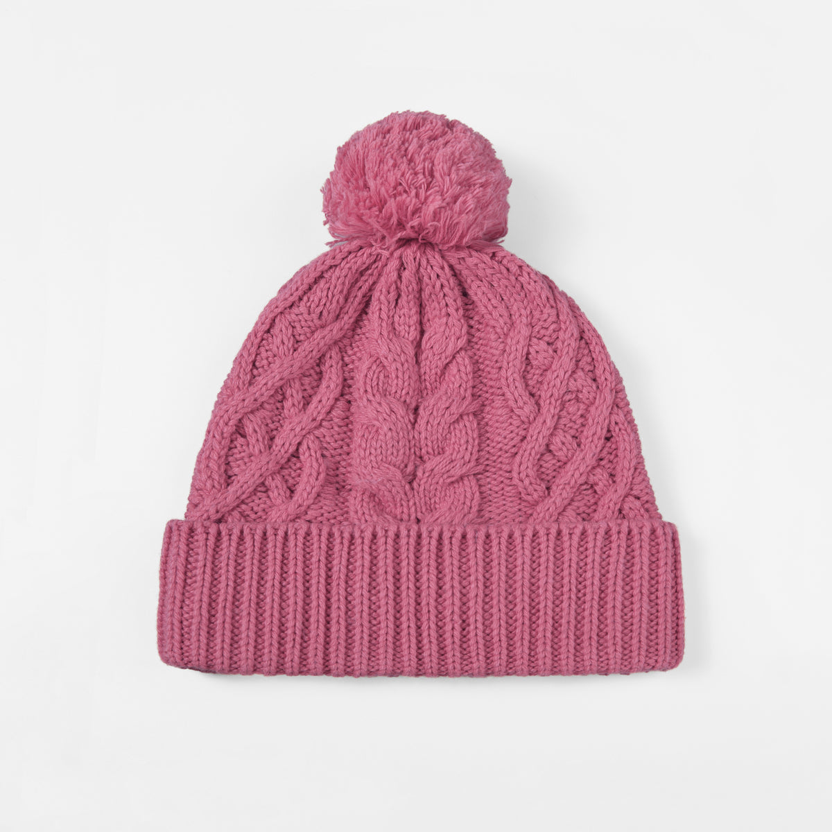 Blank Cable Knit Pom Pom Beanie Wholesale - 1168