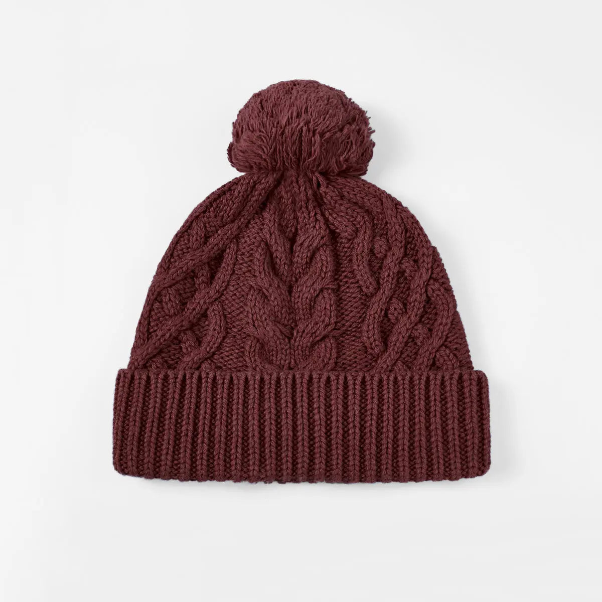 Blank Cable Knit Pom Pom Beanie Wholesale - 1168