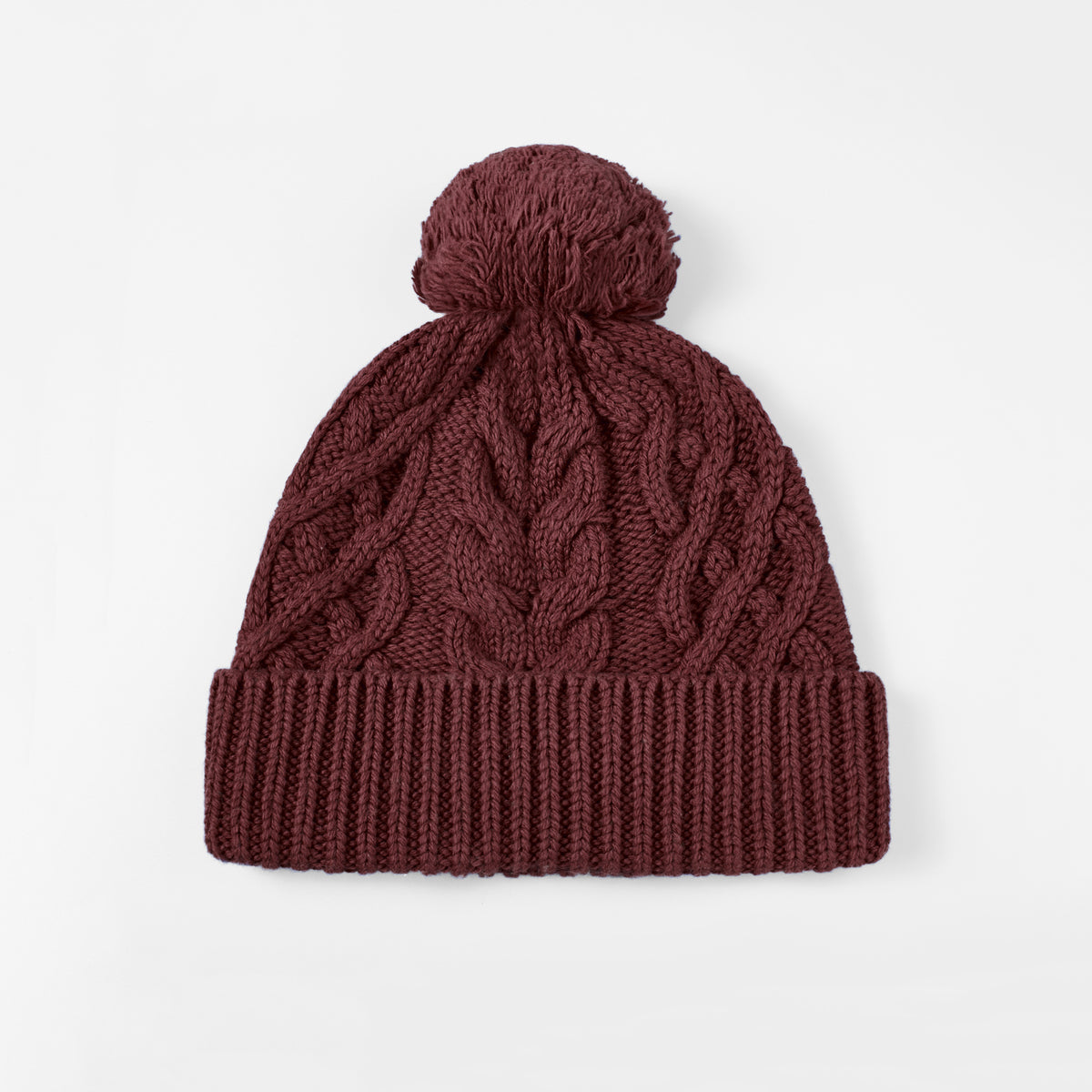 Blank Cable Knit Pom Pom Beanie Wholesale - 1168