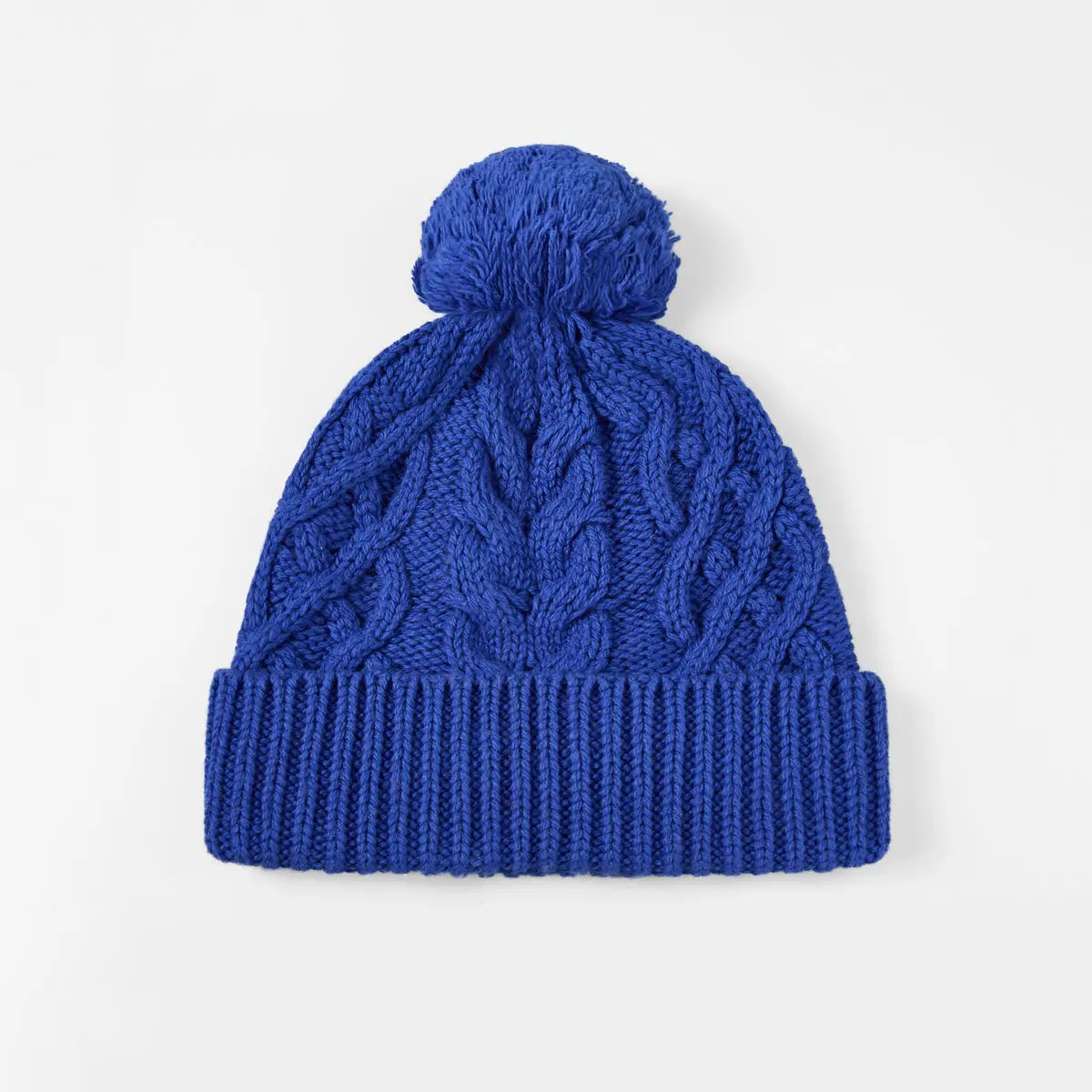 Blank Cable Knit Pom Pom Beanie Wholesale - 1168