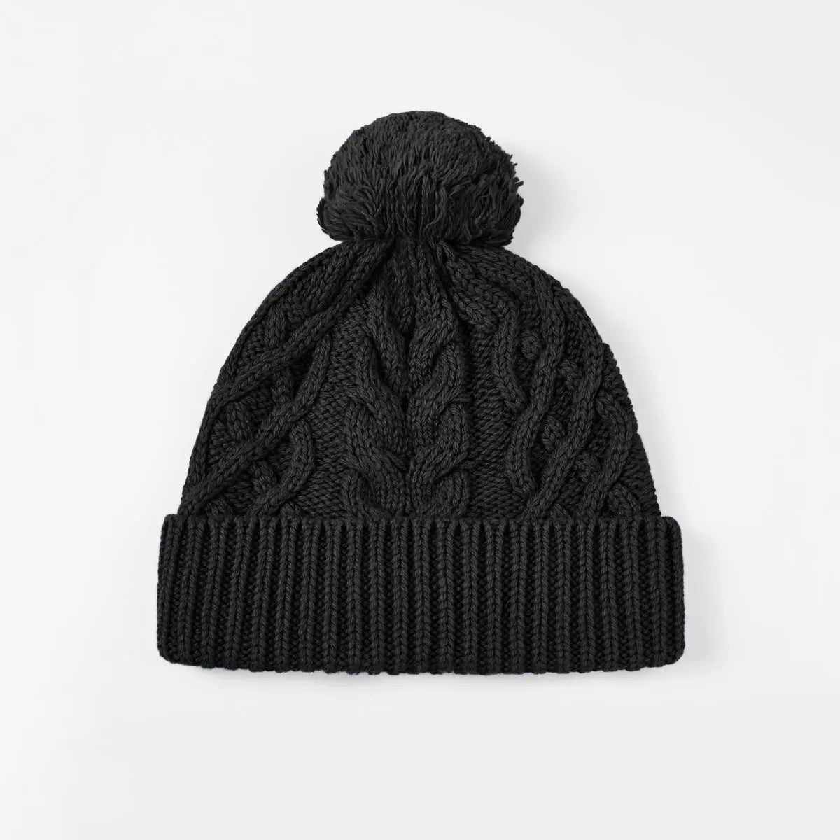 Blank Cable Knit Pom Pom Beanie Wholesale - 1168
