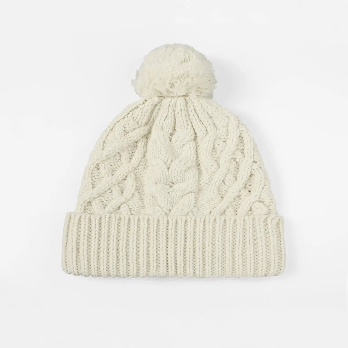 Blank Cable Knit Pom Pom Beanie Wholesale - 1168