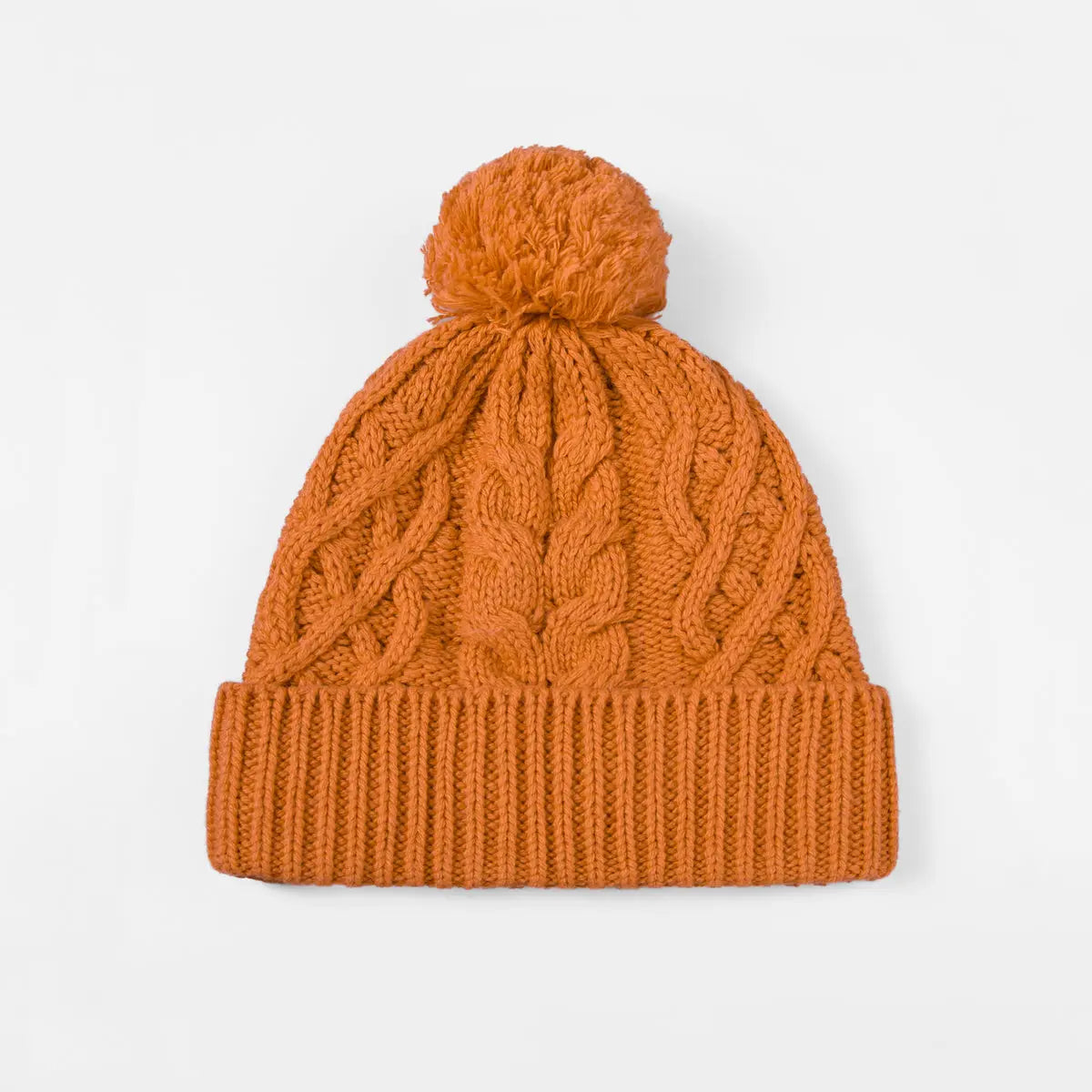 Blank Cable Knit Pom Pom Beanie Wholesale - 1168