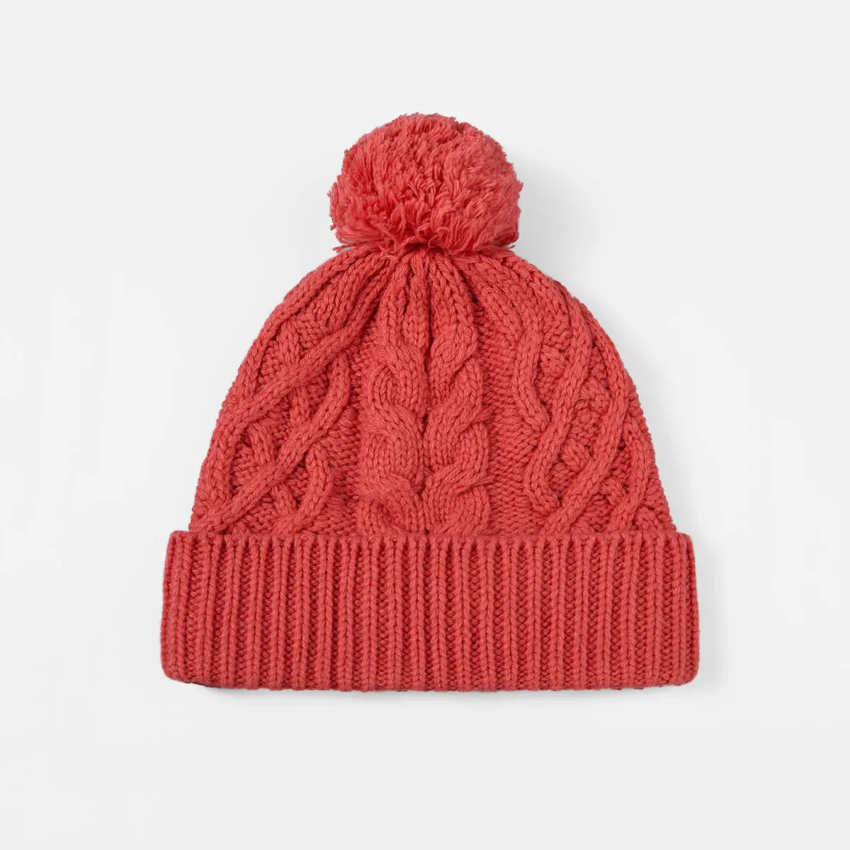 Blank Cable Knit Pom Pom Beanie Wholesale - 1168