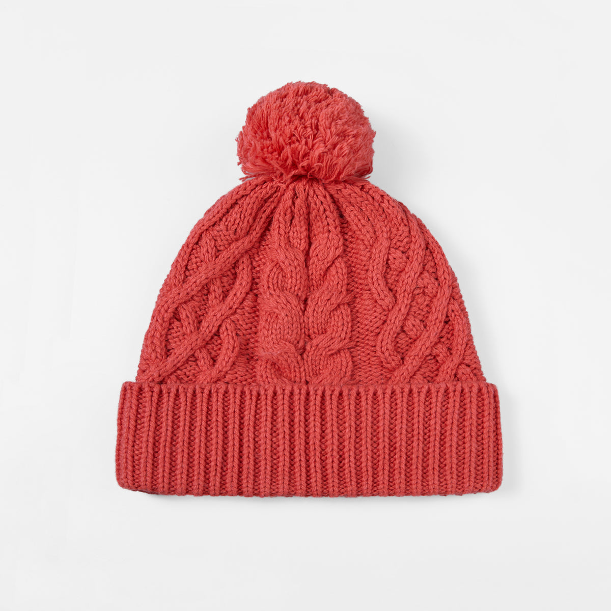 Blank Cable Knit Pom Pom Beanie Wholesale - 1168