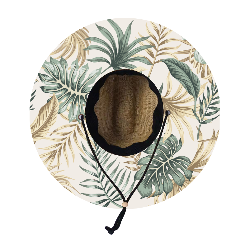 Straw Lifeguard Sun Hat Wholesale - Blank and Under Brim