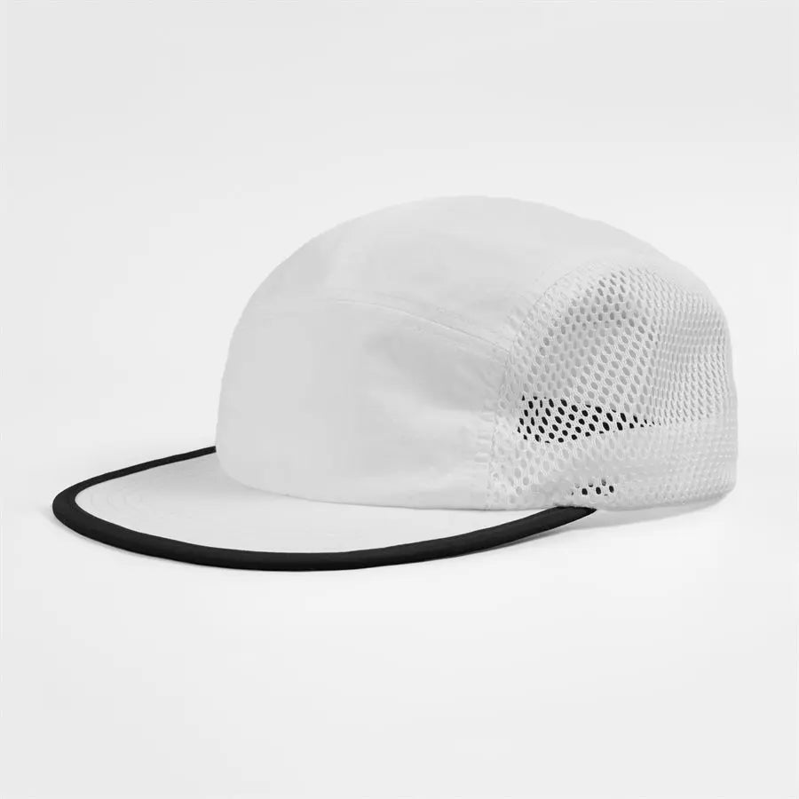 Blank Water Repellent 5 Panel Nylon Mesh Camper Hat Wholesale