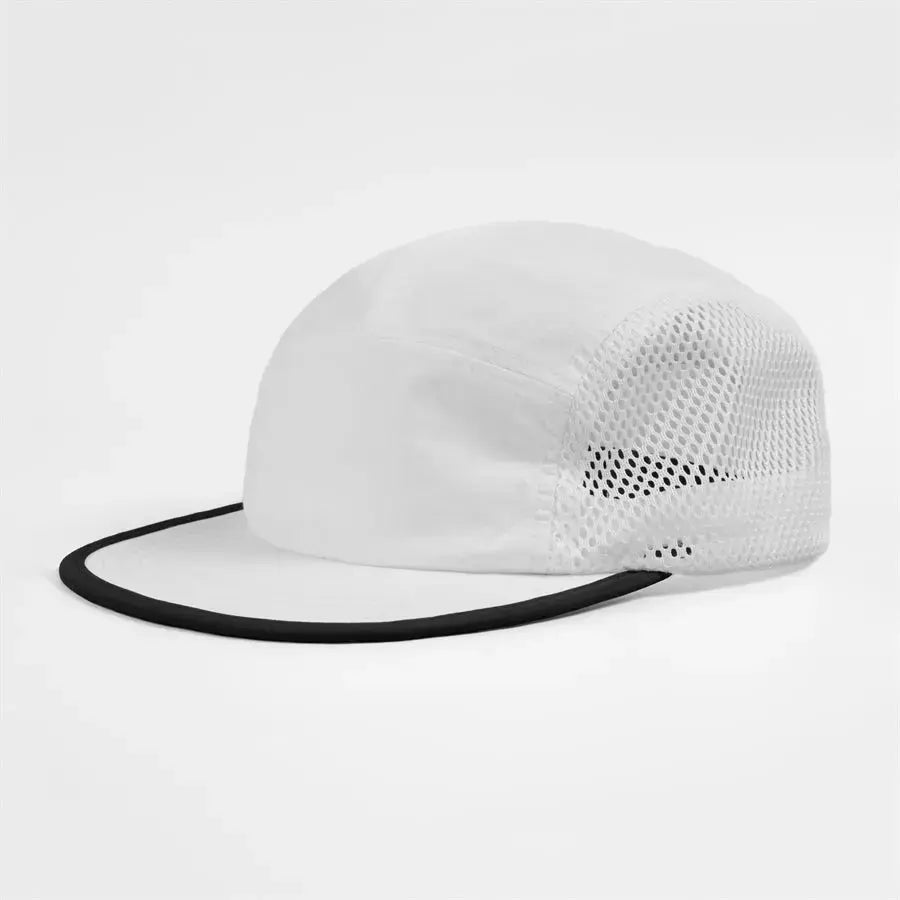 Blank Water Repellent 5 Panel Nylon Mesh Camper Hat Wholesale