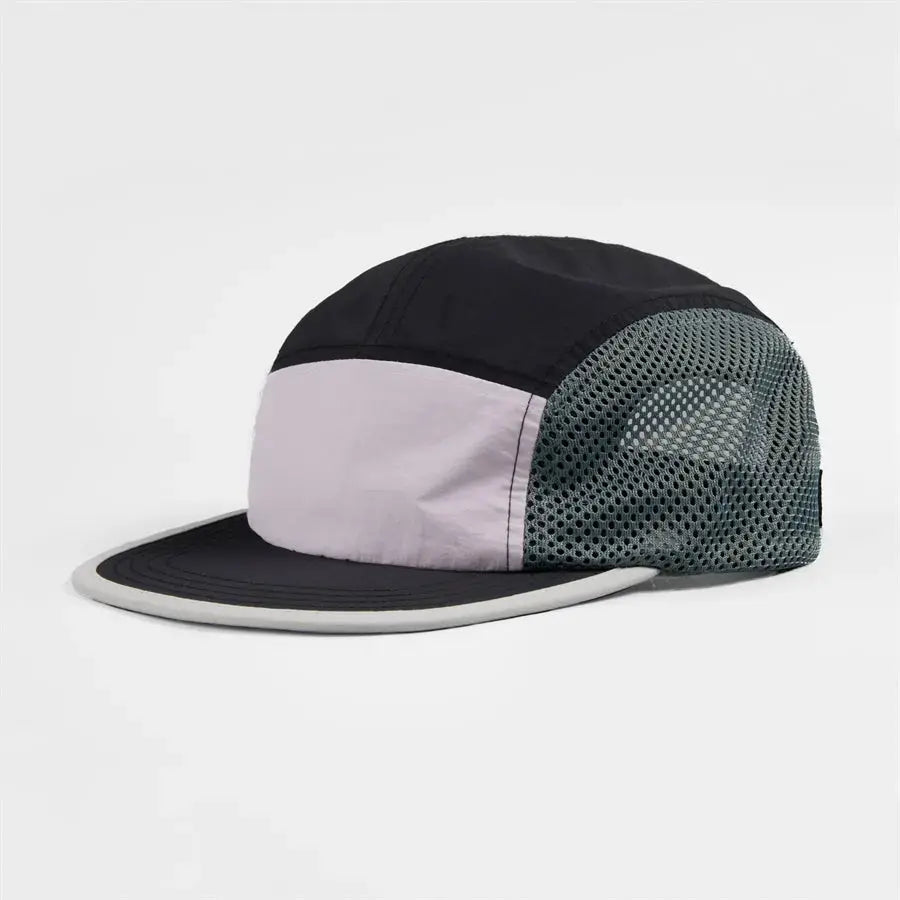Blank Water Repellent 5 Panel Nylon Mesh Camper Hat Wholesale