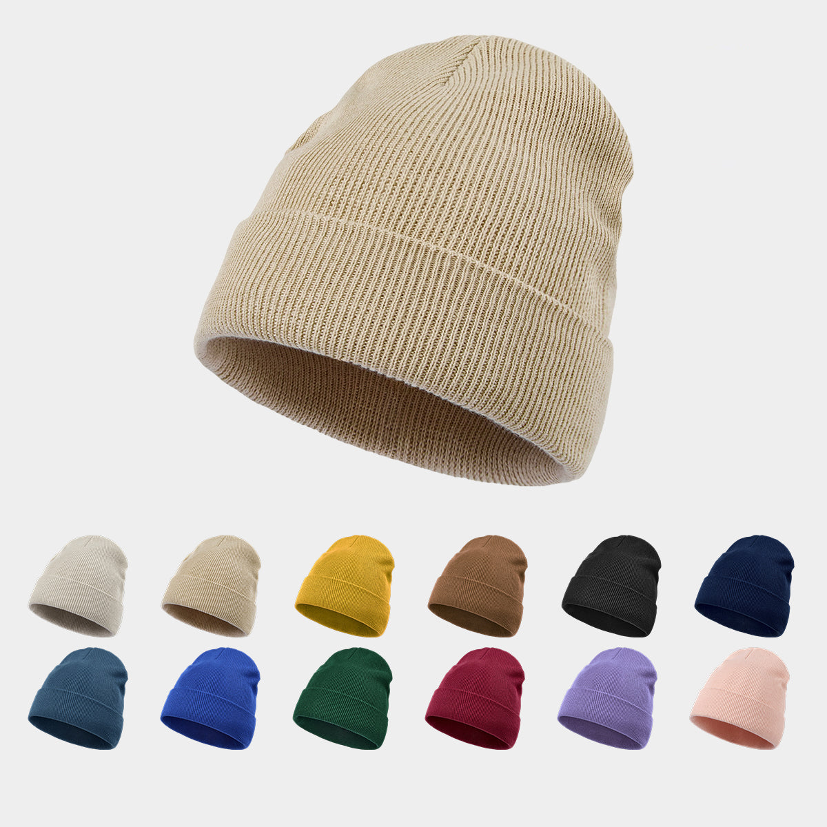Blank 100% Organic Cotton Kids Beanie Wholesale - 1202