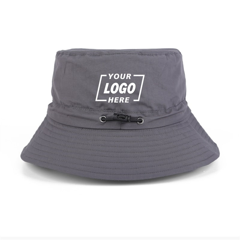 128 - Blank Water Resistant Quick Dry Packable Bucket Hat with String UPF 50+