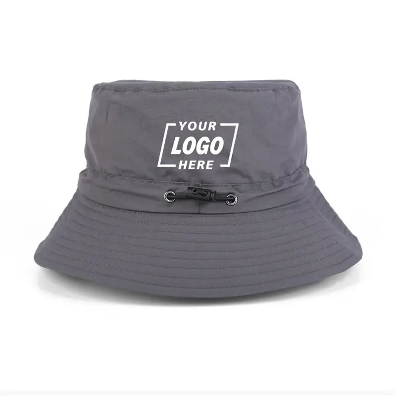 128 - Blank Water Resistant Quick Dry Packable Bucket Hat with String UPF 50+