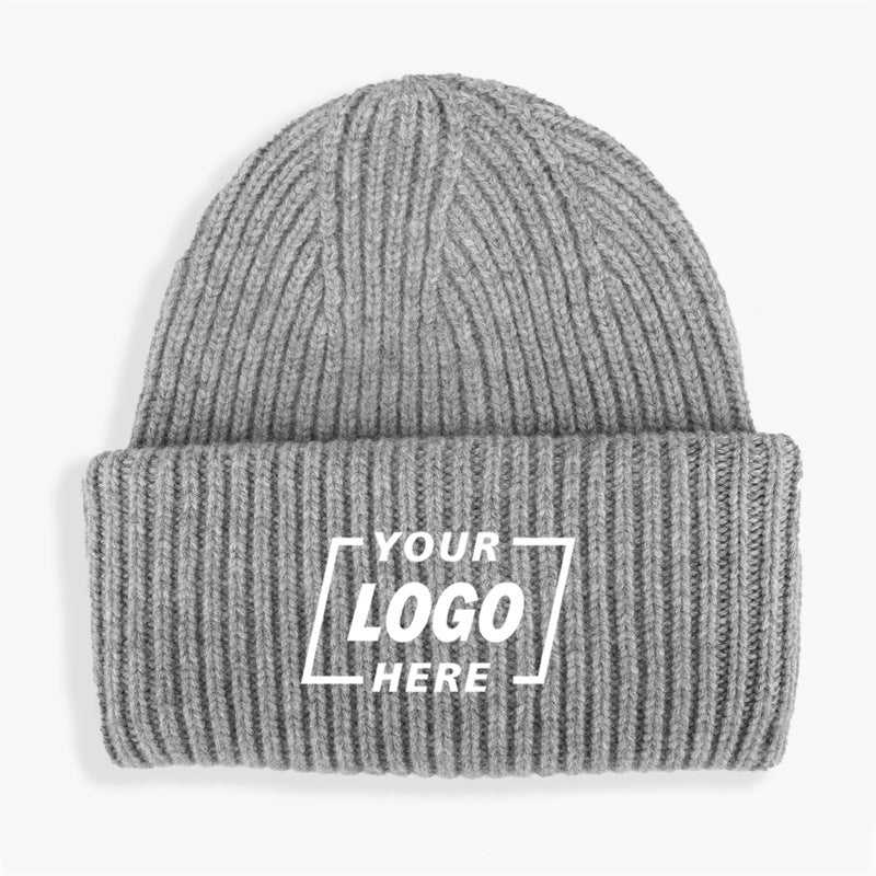 Blank High Cuffed Merino Wool Beanies - 1338