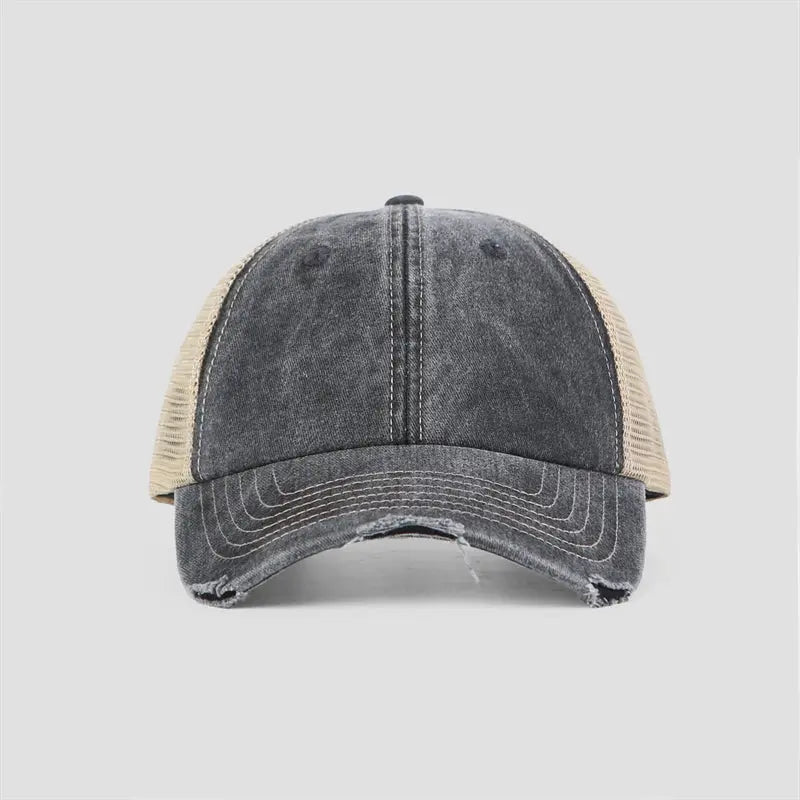 Blank Vintage 6 Panel Unstructured Mesh Trucker Hats Wholesale - 6532