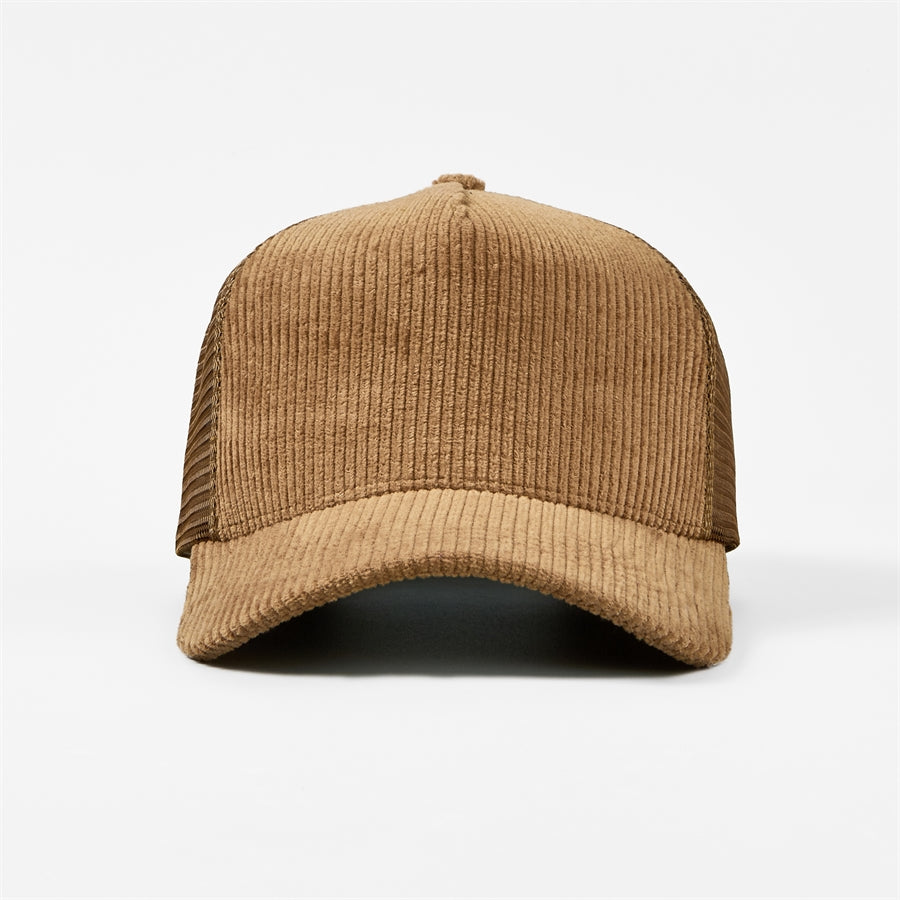 Blank 5 Panel Corduroy Trucker Hats Wholesale - 5129