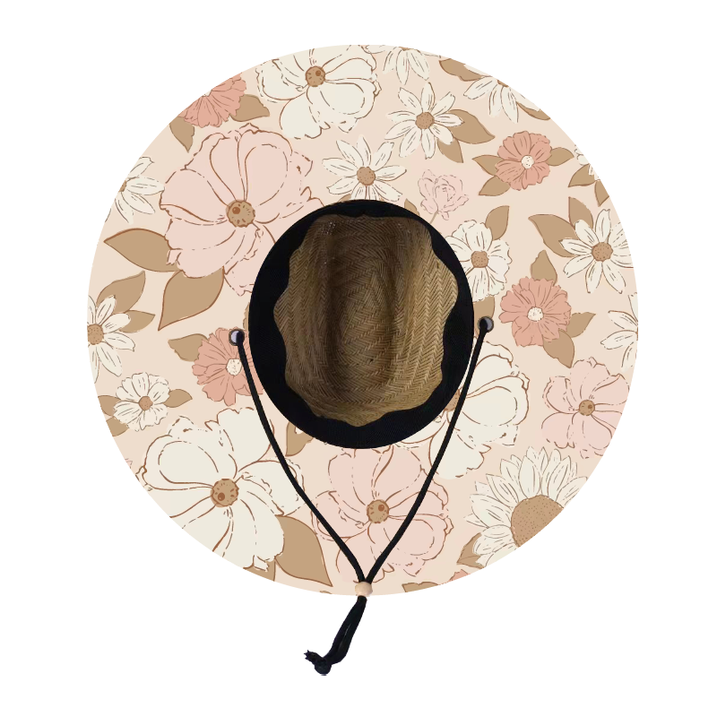 Straw Lifeguard Sun Hat Wholesale - Blank and Under Brim