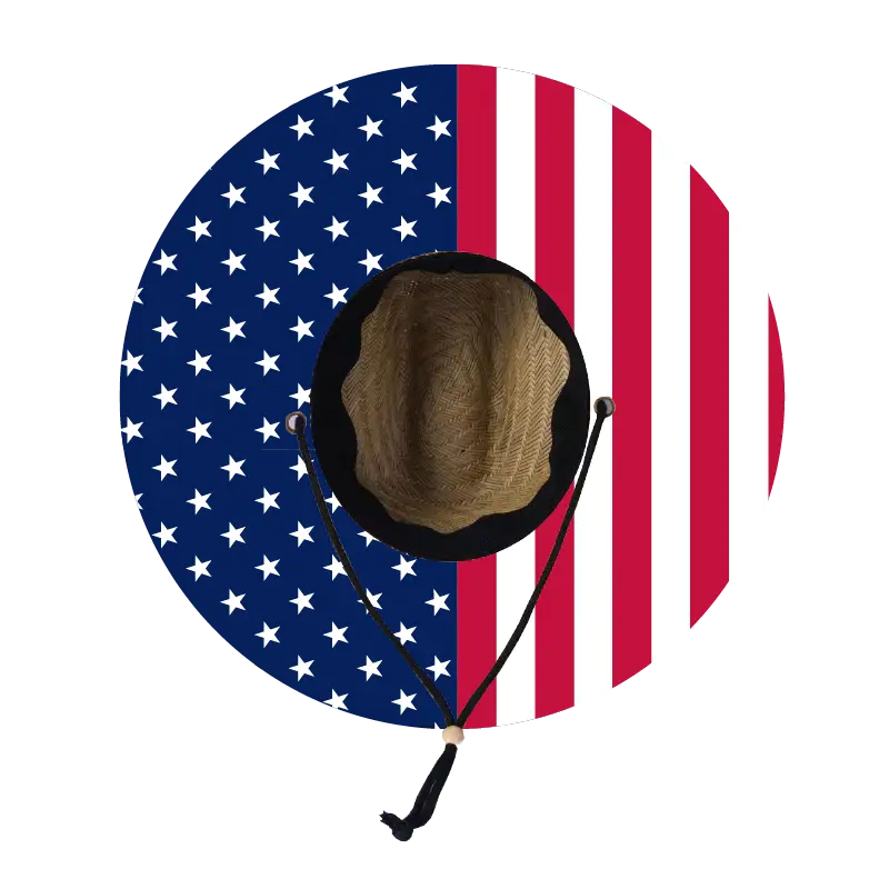 Straw Lifeguard Sun Hat Wholesale - Blank and Under Brim