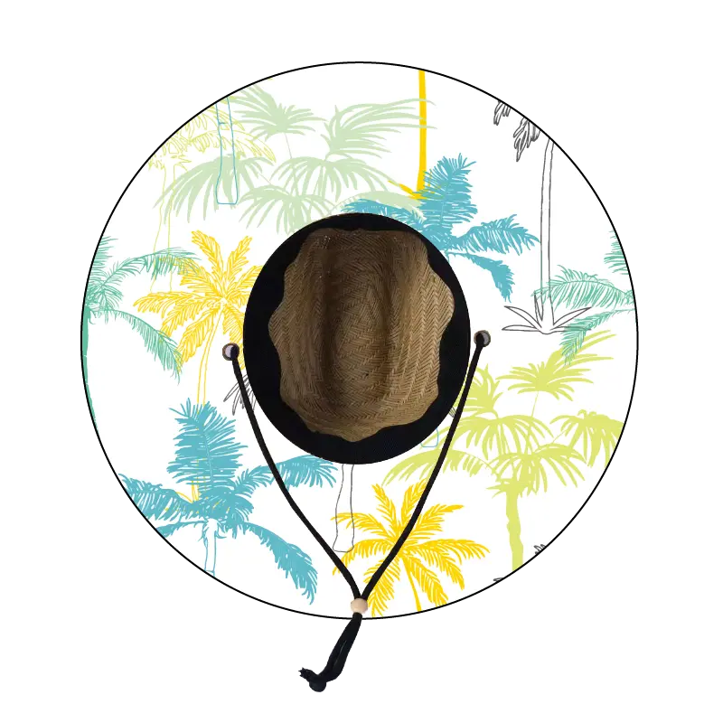 Straw Lifeguard Sun Hat Wholesale - Blank and Under Brim