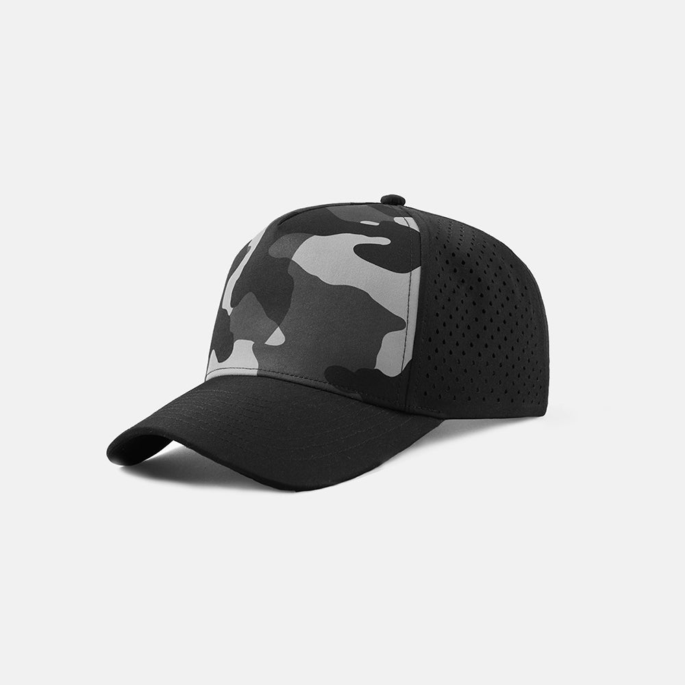 Blank Laser Perforated 5 Panel Performance Snapback Golf Hat Wholesale - 6526 (Recycled Polyester)