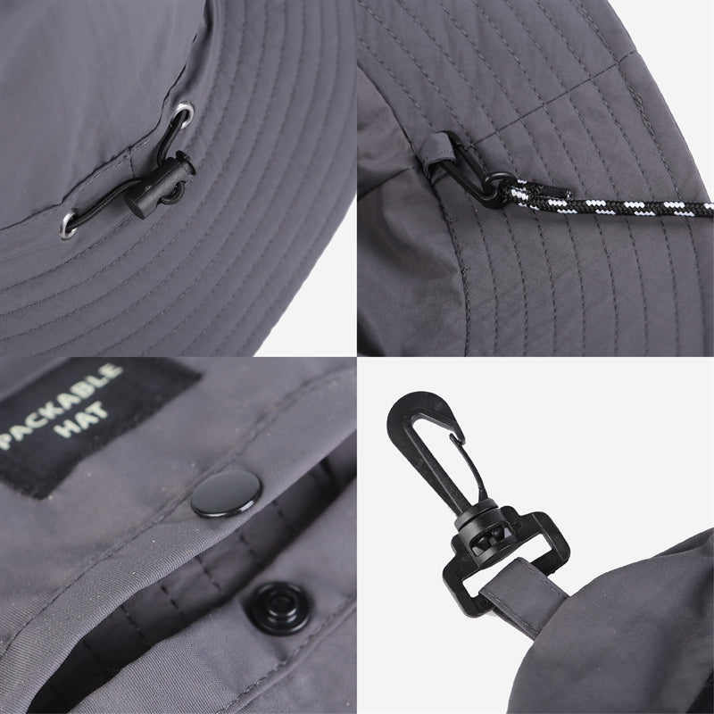 128 - Blank Water Resistant Quick Dry Packable Bucket Hat UPF 50+