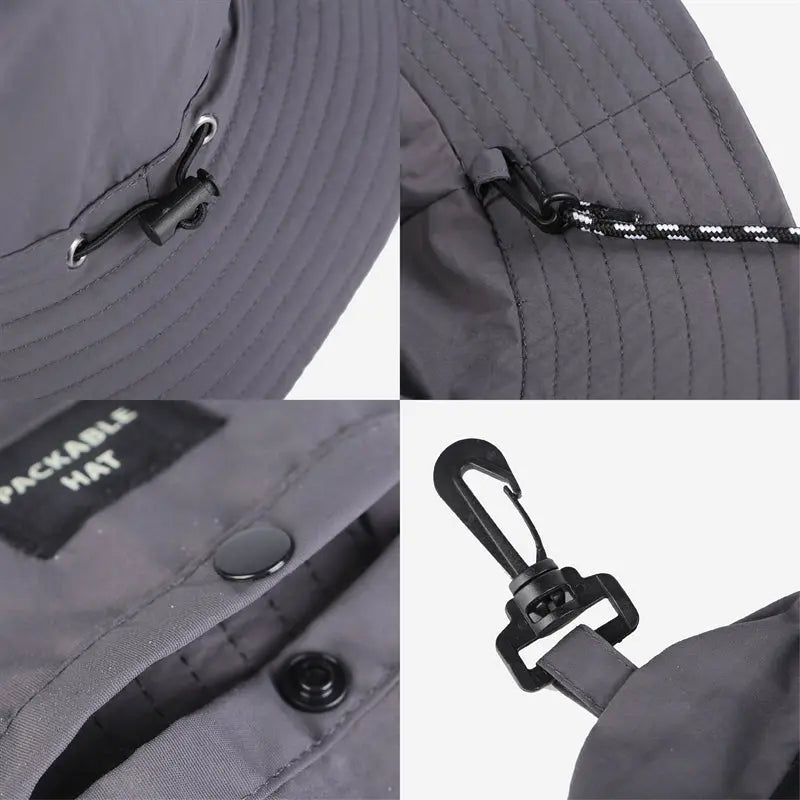 128 - Blank Water Resistant Quick Dry Packable Bucket Hat UPF 50+