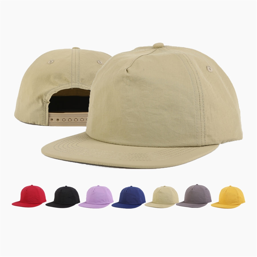 Blank & Custom 5 Panel Unstructured Snapback Camper Hat - 6712