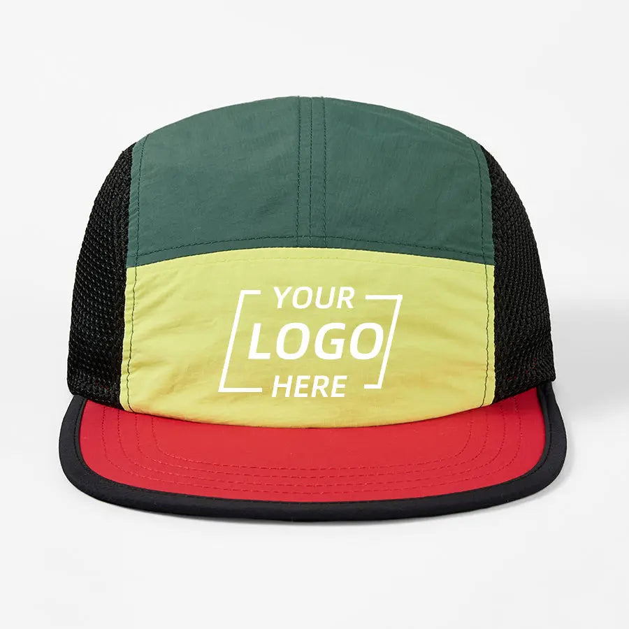 Blank Water Repellent 5 Panel Nylon Mesh Camper Hat - 5209