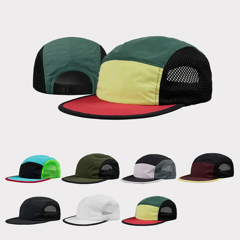 Blank Water Repellent 5 Panel Nylon Mesh Camper Hat - 5209