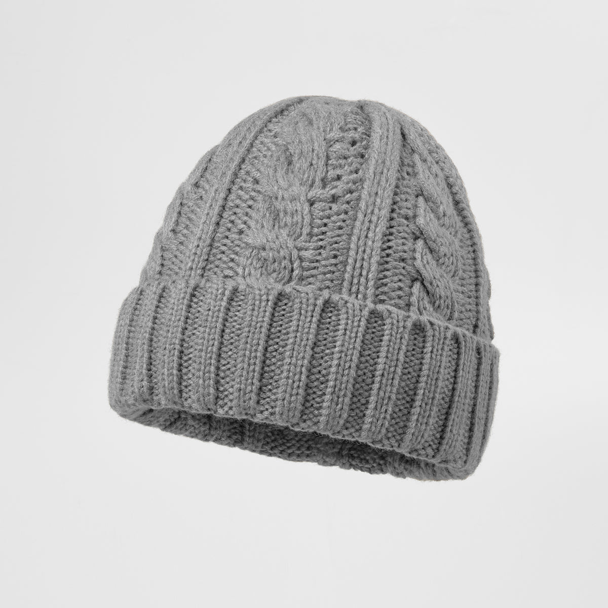 Blank Australian Wool Cable Knit Beanie - 1340