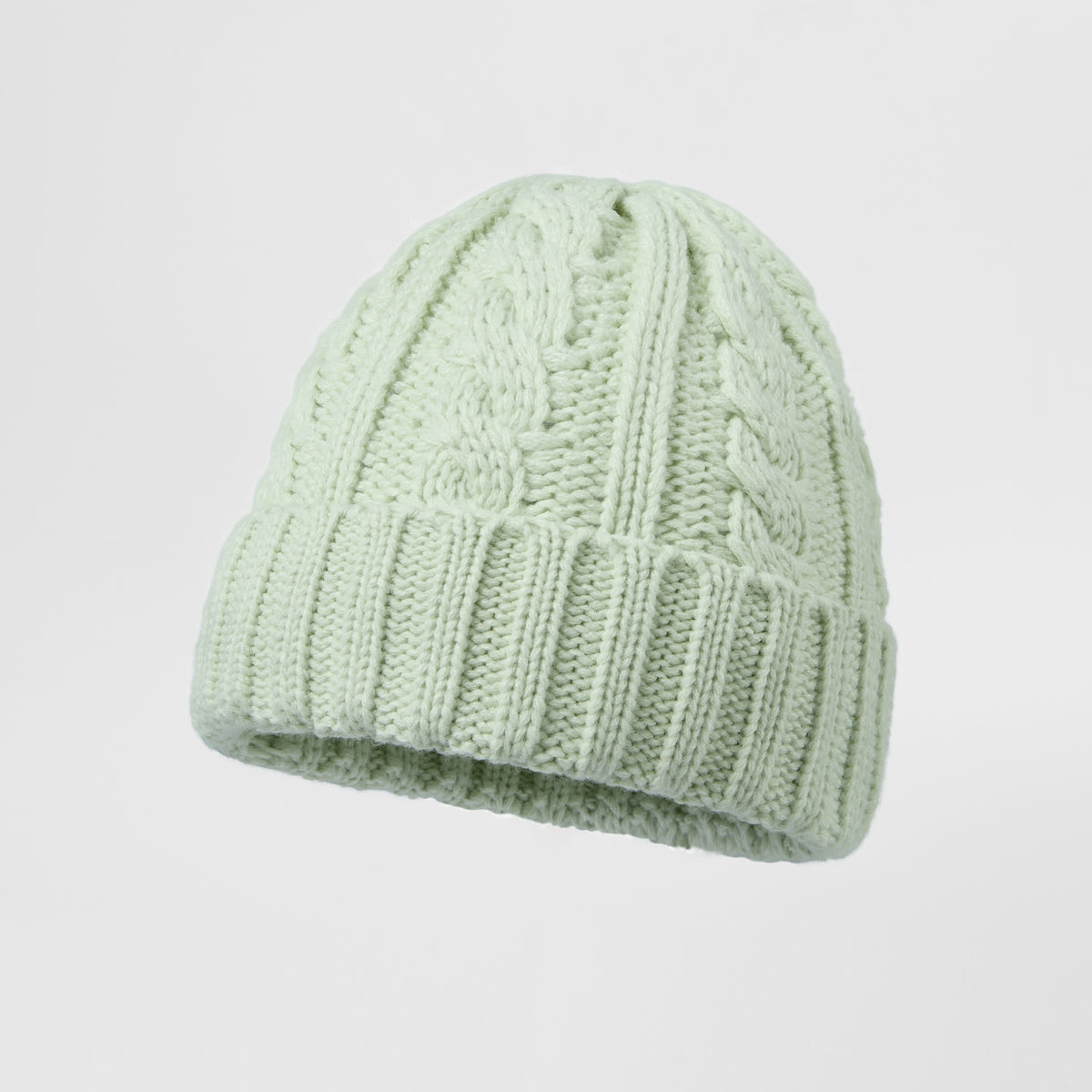 Blank Australian Wool Cable Knit Beanie - 1340