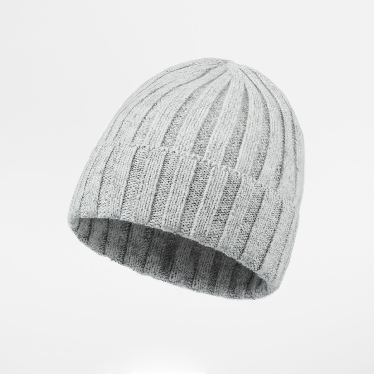 Blank Ribbed Merino Wool and Cashmere Blend Beanies - 1313
