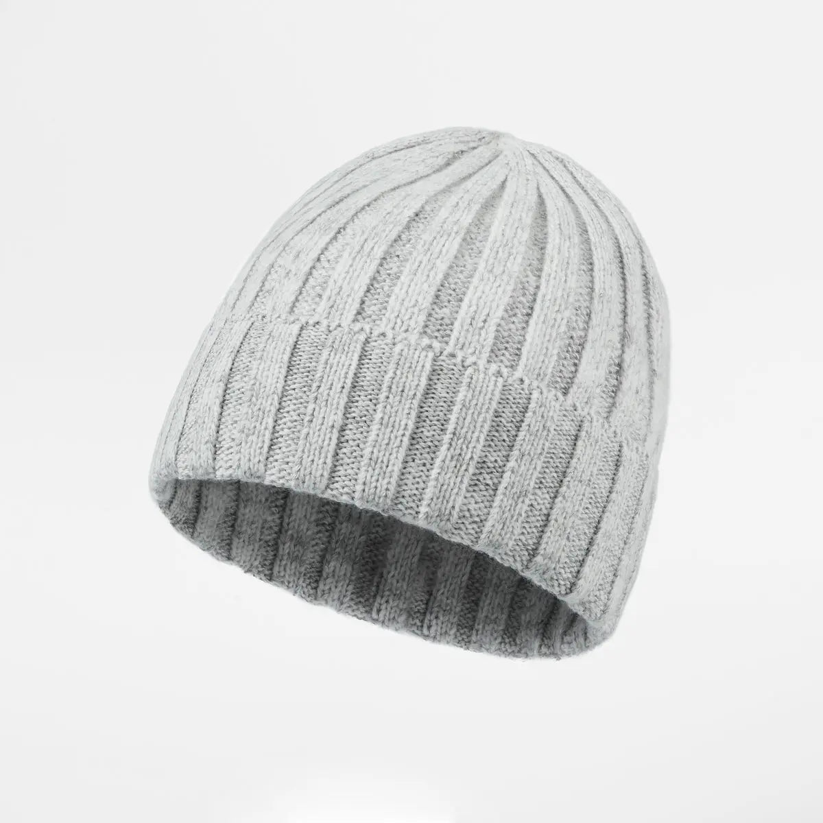 Blank Ribbed Merino Wool and Cashmere Blend Beanies - 1313