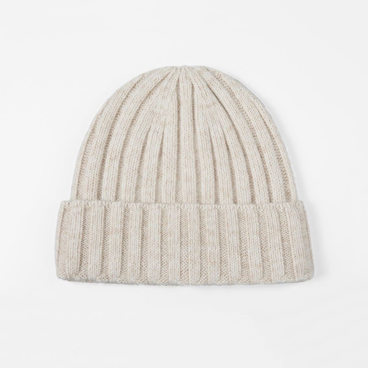 Blank Ribbed Merino Wool and Cashmere Blend Beanies - 1313