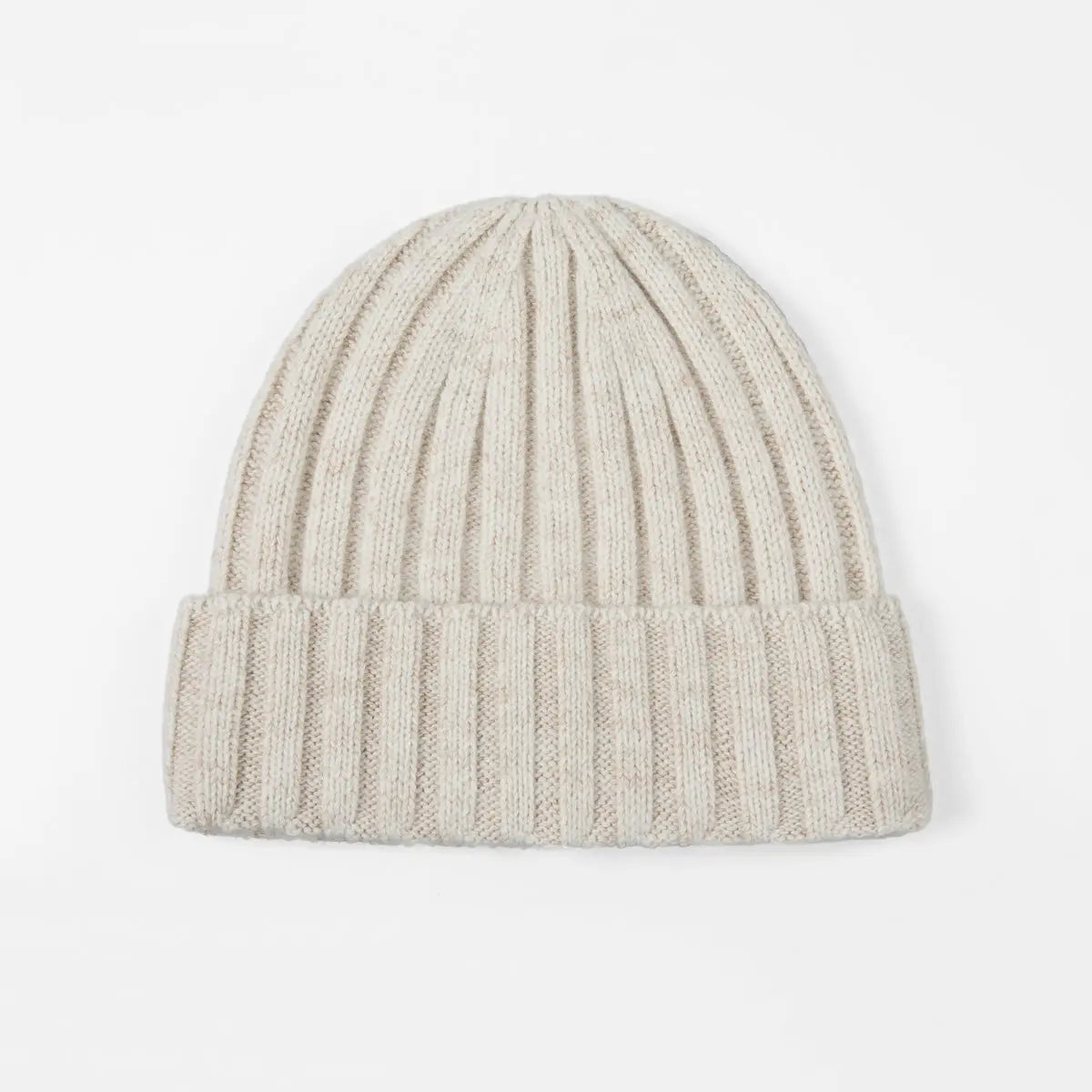 Blank Ribbed Merino Wool and Cashmere Blend Beanies - 1313