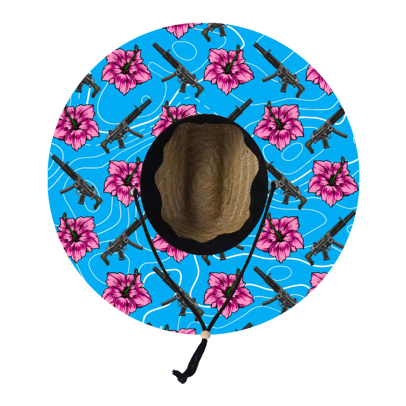 Straw Lifeguard Sun Hat Wholesale - Blank and Under Brim