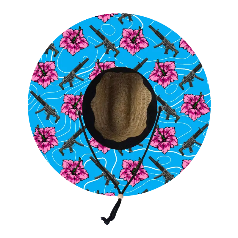 Straw Lifeguard Sun Hat Wholesale - Blank and Under Brim