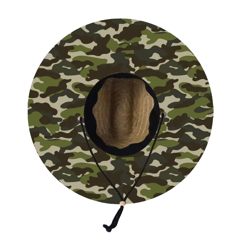 Straw Lifeguard Sun Hat Wholesale - Blank and Under Brim