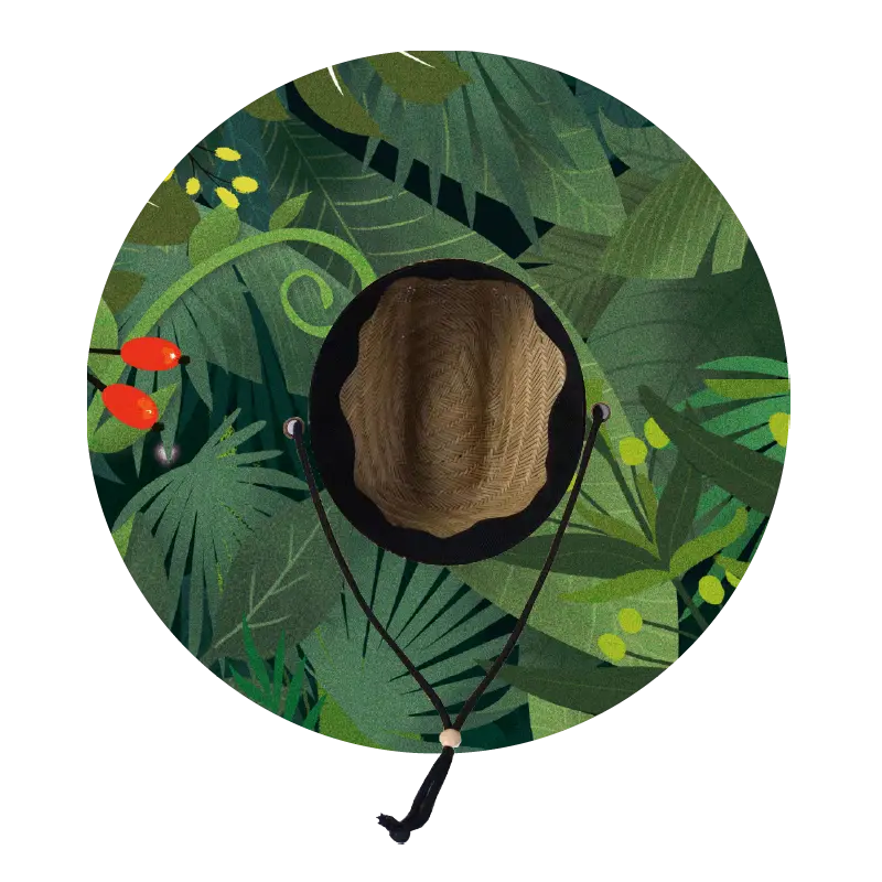 Straw Lifeguard Sun Hat Wholesale - Blank and Under Brim