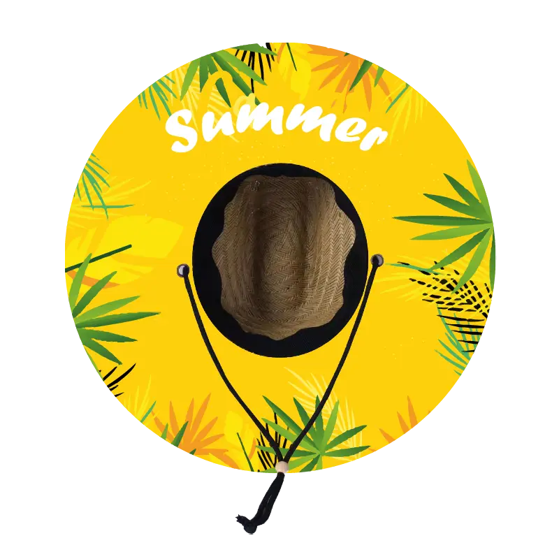 Straw Lifeguard Sun Hat Wholesale - Blank and Under Brim