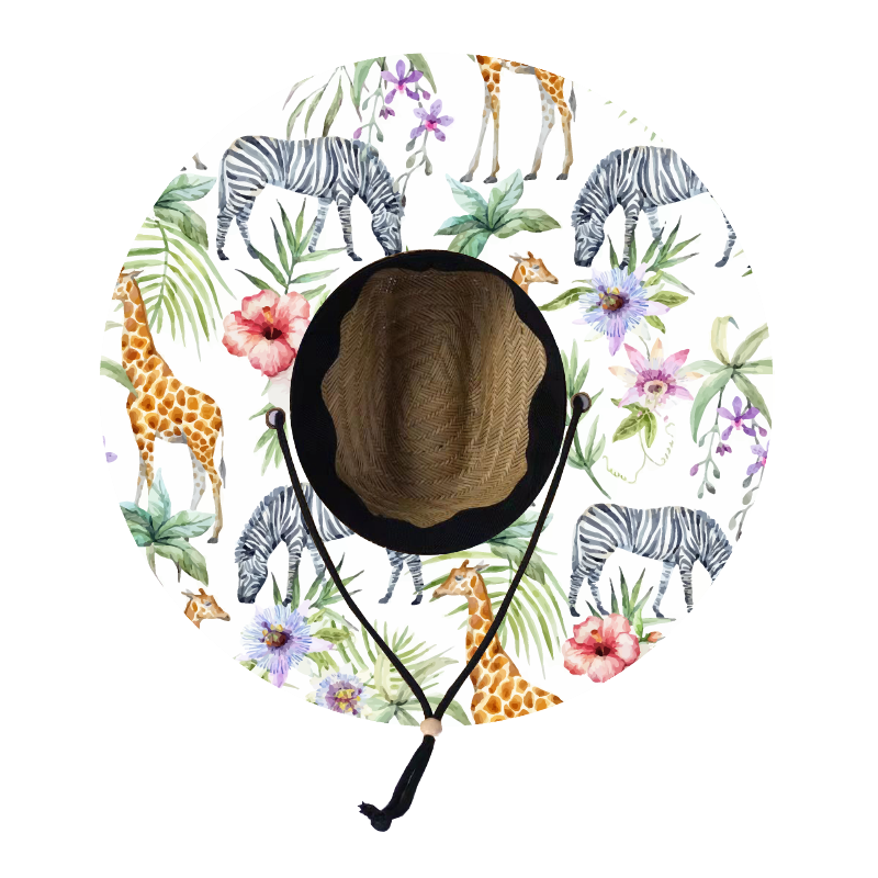 Straw Lifeguard Sun Hat Wholesale - Blank and Under Brim