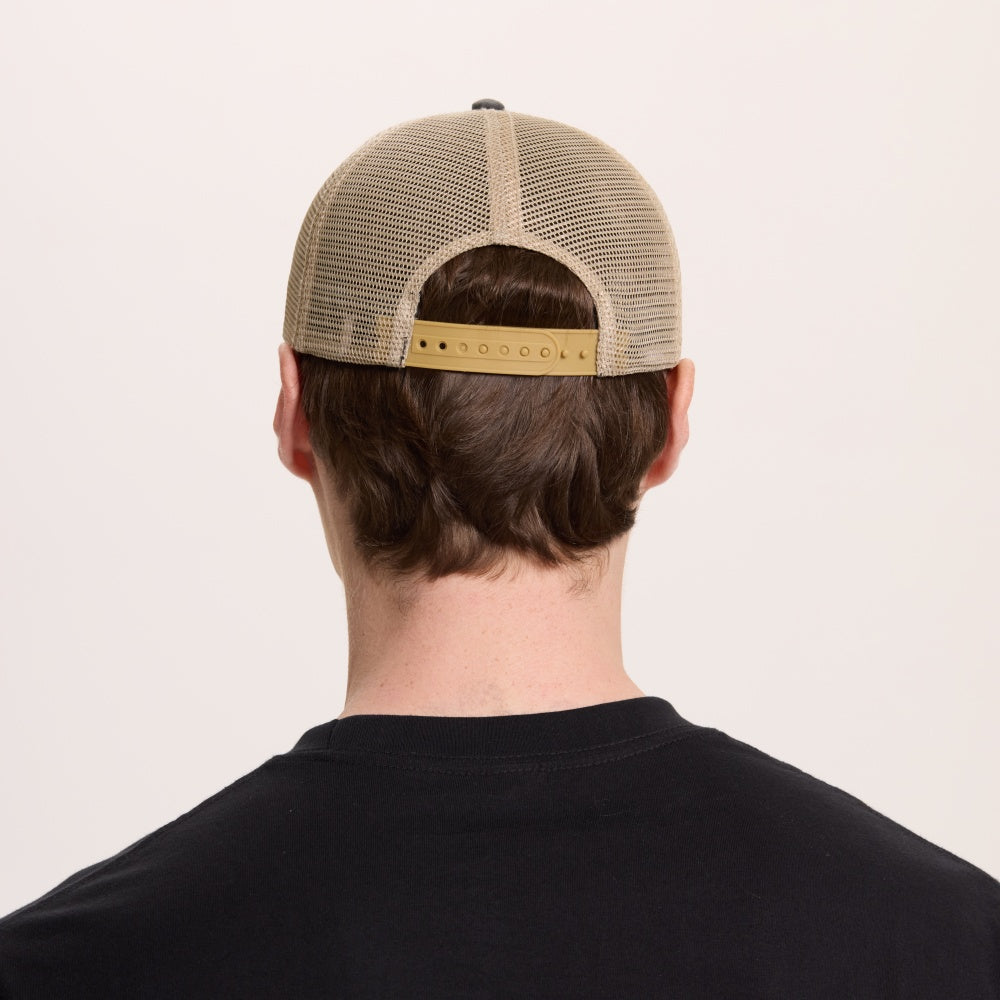 Blank Vintage Cotton Sand Unstructured Mesh Trucker Hats Wholesale - 6532