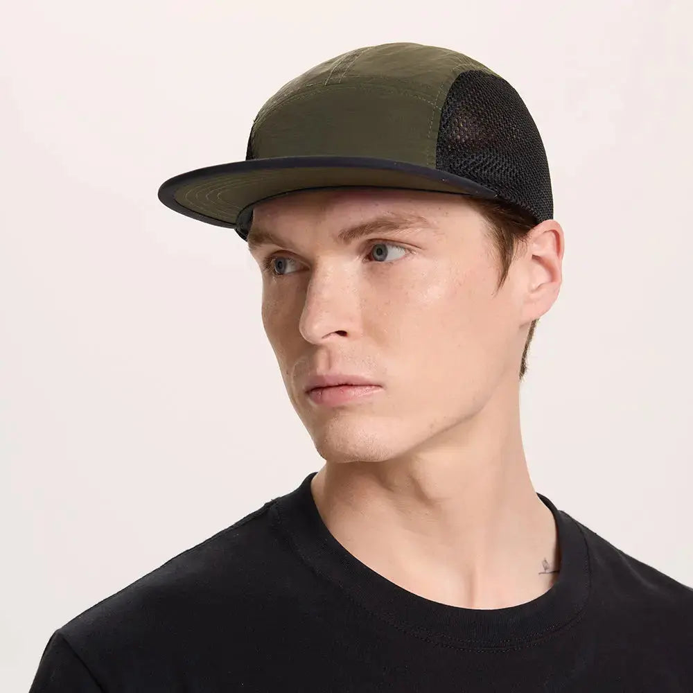 Blank Water Repellent 5 Panel Nylon Mesh Camper Hat - 5209