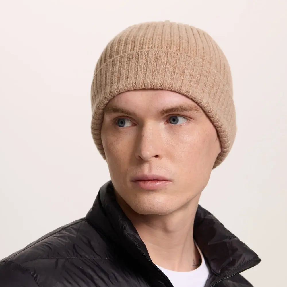 Blank Cuffed 100% Merino Wool Seamless Beanie Wholesale - 1224