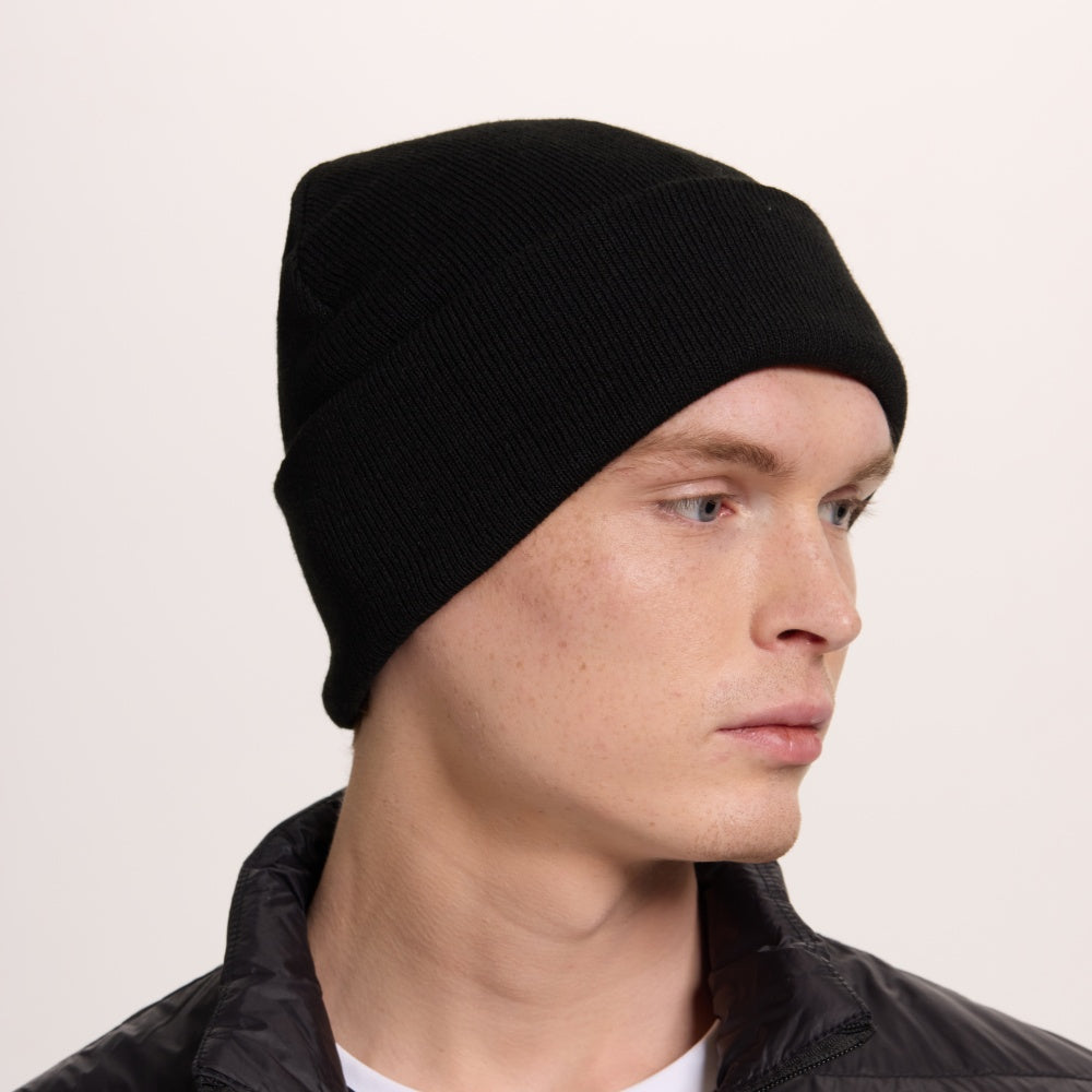 Blank Cuffed Satin Lined Knit Beanies Wholesale - 1176 ( Recycled Polyester & Acrylic )