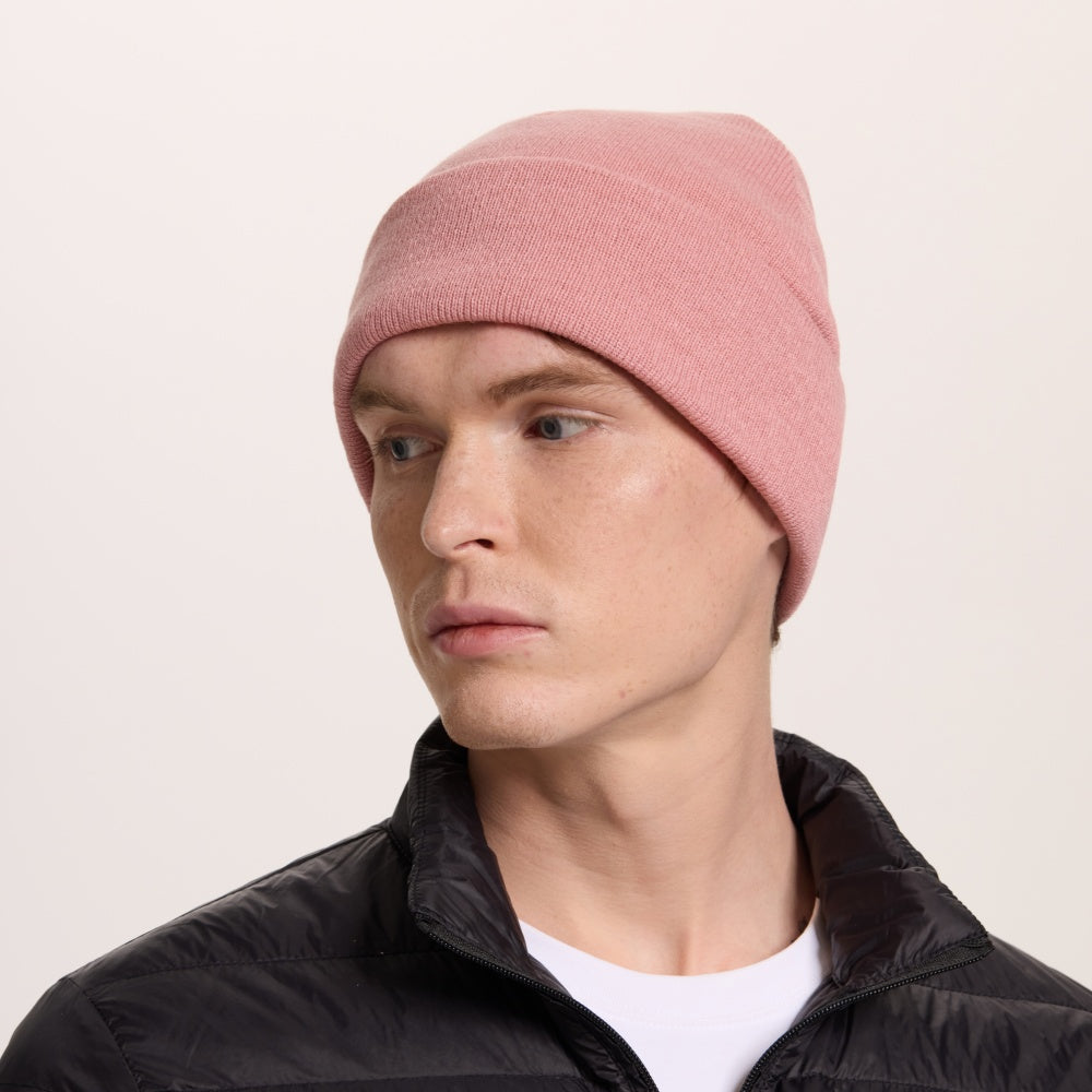 Blank Cuffed Satin Lined Knit Beanies Wholesale - 1176 ( Recycled Polyester & Acrylic )