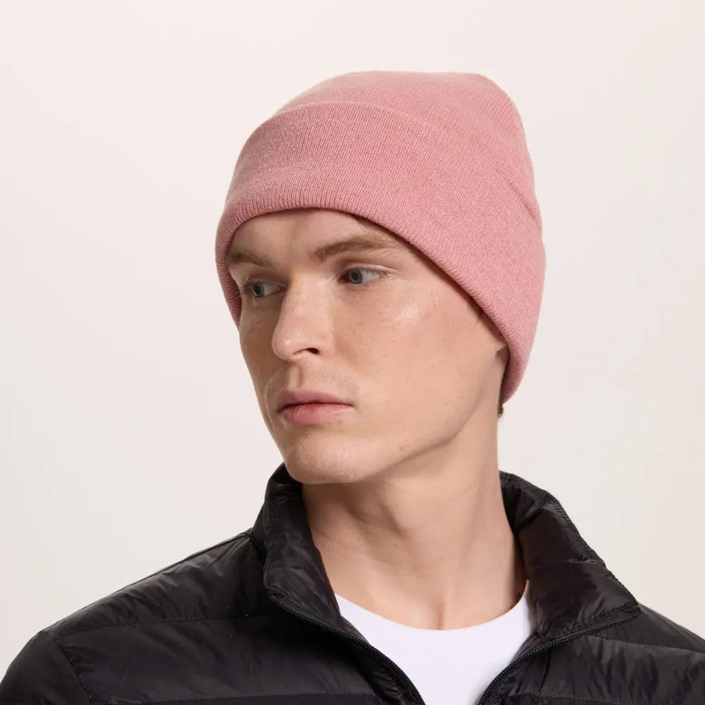 Blank Cuffed Satin Lined Knit Beanies Wholesale - 1176 ( Recycled Polyester & Acrylic )