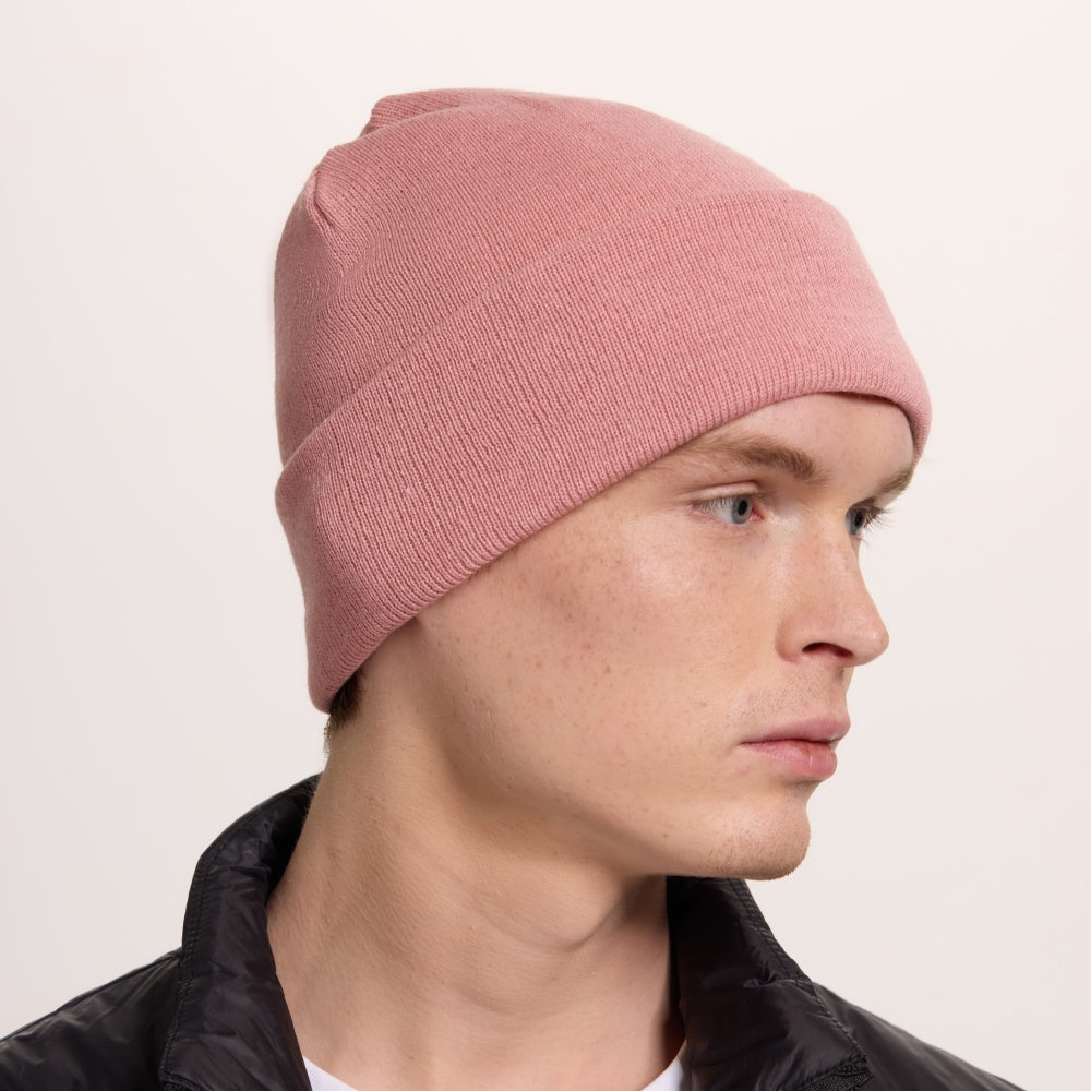 Blank Cuffed Satin Lined Knit Beanies Wholesale - 1176 ( Recycled Polyester & Acrylic )