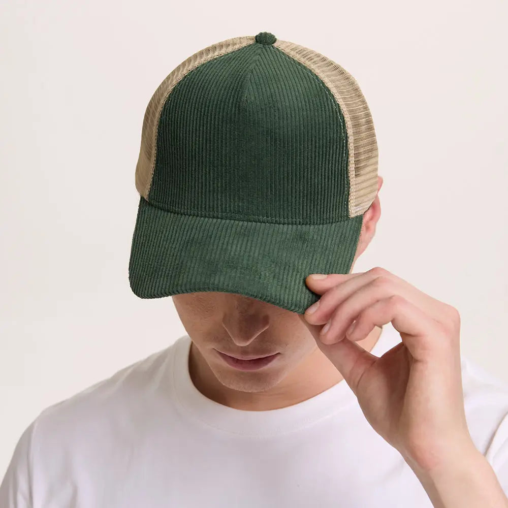 Blank 5 Panel Corduroy Trucker Hats Wholesale - 5129 Foremost Hat